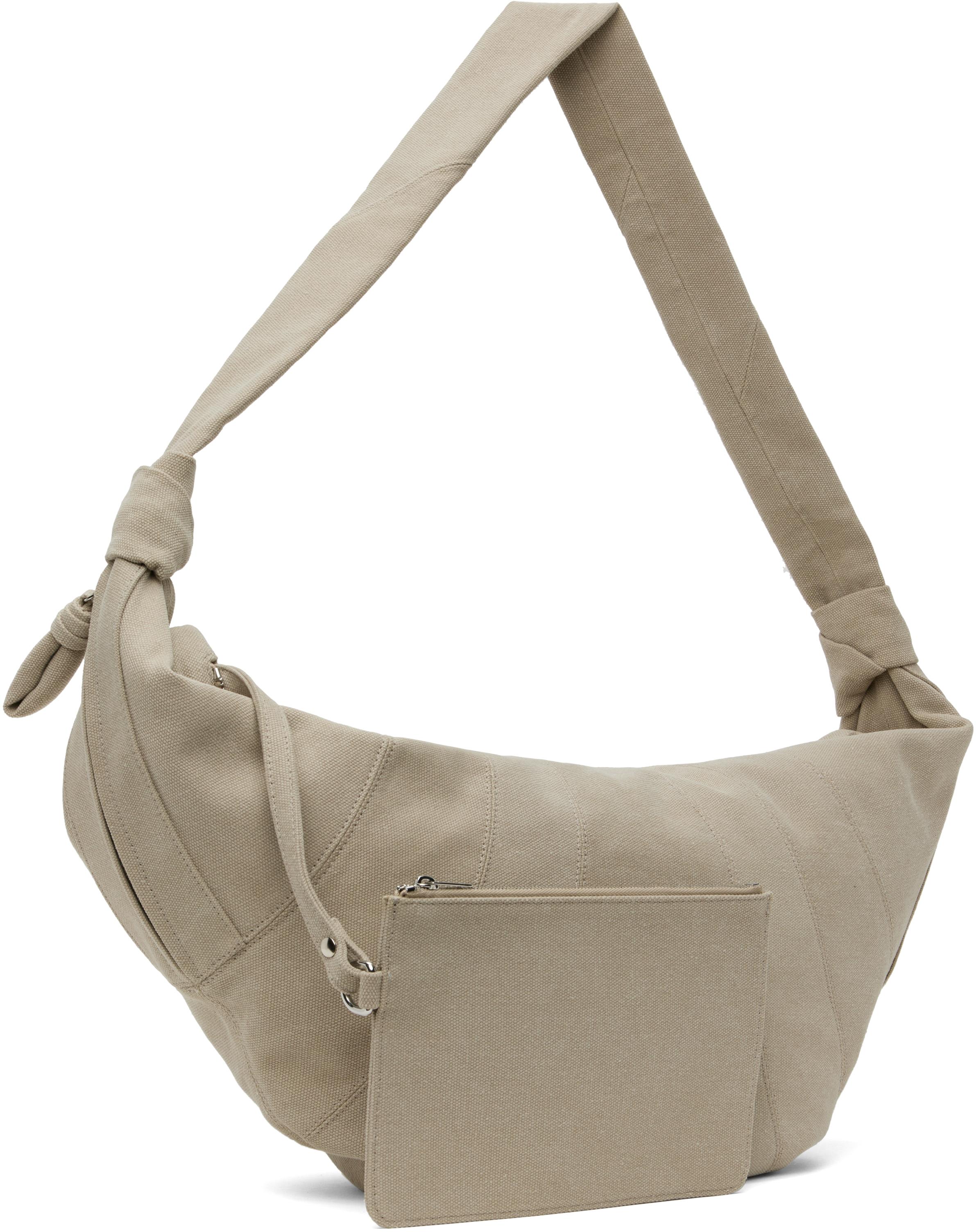 ◆LEMAIRE◆ ベージュ XL Croissant バッグ LEMAIRE | XL Croissant Canvas Crossbody Bag | Men | Lane