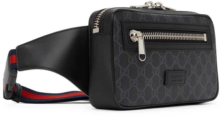 Gucci Brown GG Supreme Belt Bag Black Beige Leather Cloth Pony-style  calfskin Cloth ref.863298 - Joli Closet