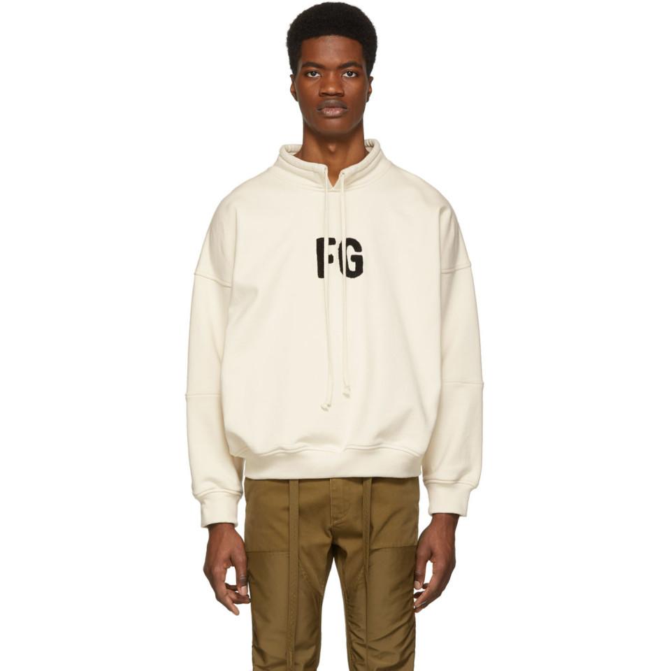 Fear Of God Off white Fg Mock Neck Sweatshirt in Natural for Men