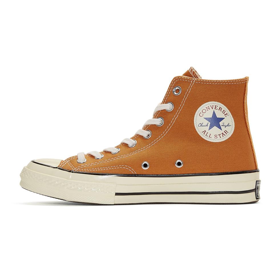 Converse Orange Chuck Taylor Canvas Vintage High-top Sneakers for Men ...