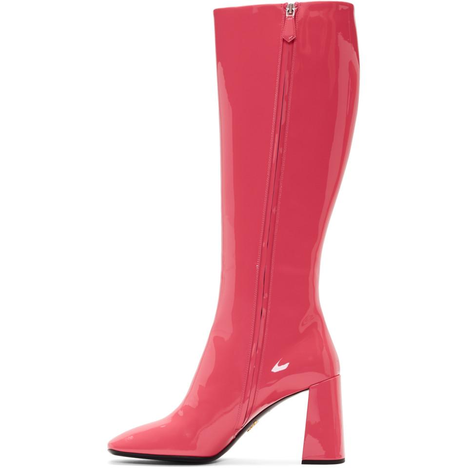 pink prada boots