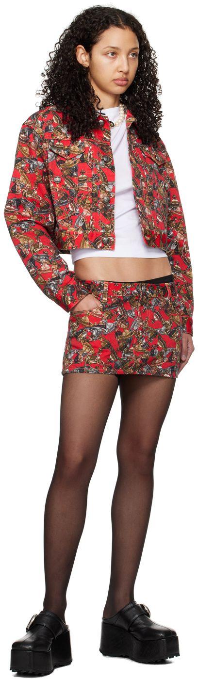 Vivienne Westwood Red Marlene Denim Jacket | Lyst