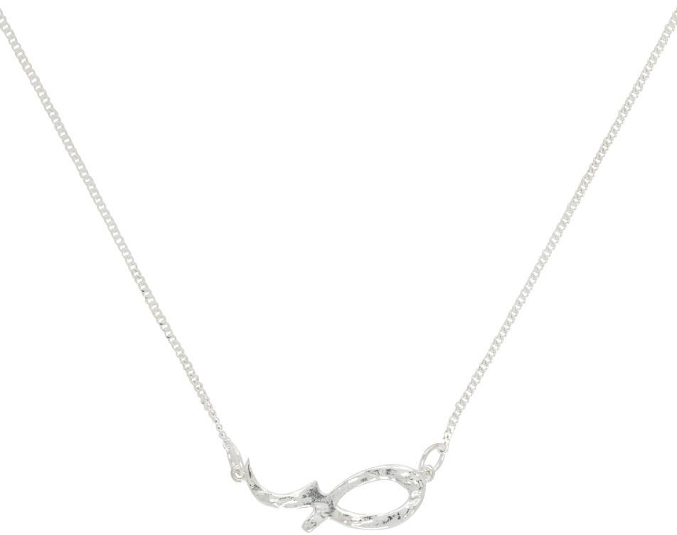 Metallic Dear Letterman Alina Necklace in Silver Mens Jewellery Necklaces for Men 