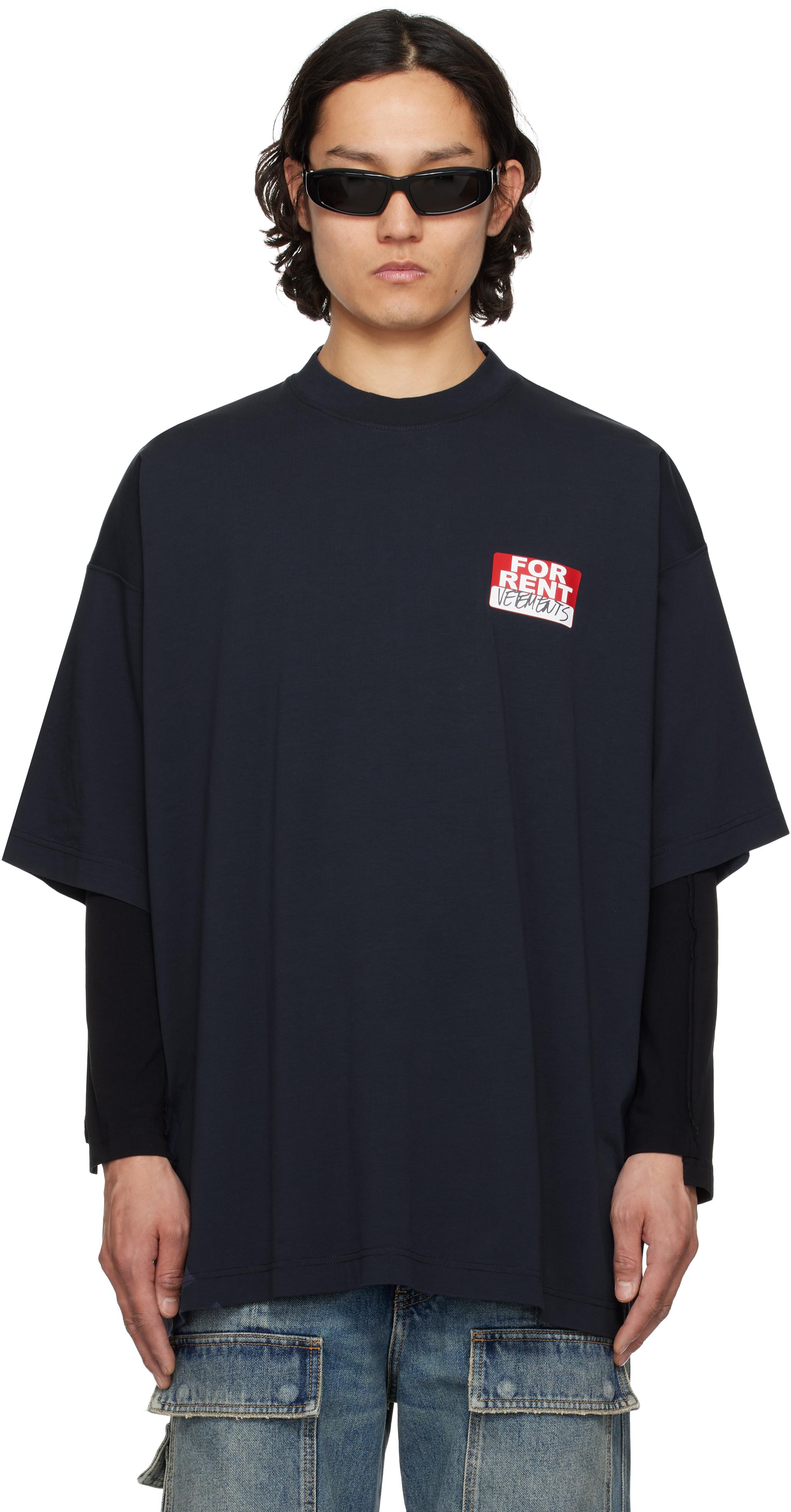 Vetements 'For Rent' Oversized T-Shirt in Blue for Men | Lyst
