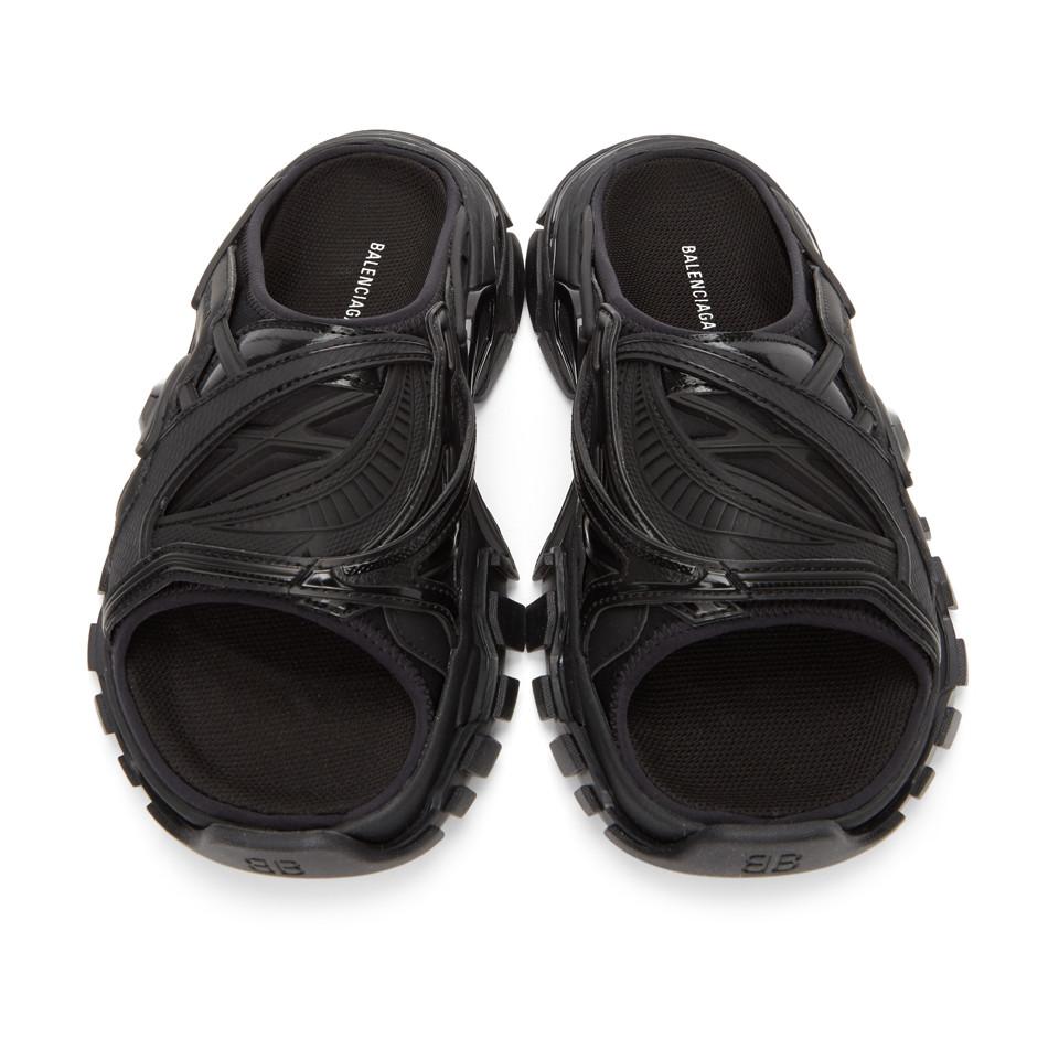 SS2020 Balenciaga Black Track Runner Slides (40eu/us7