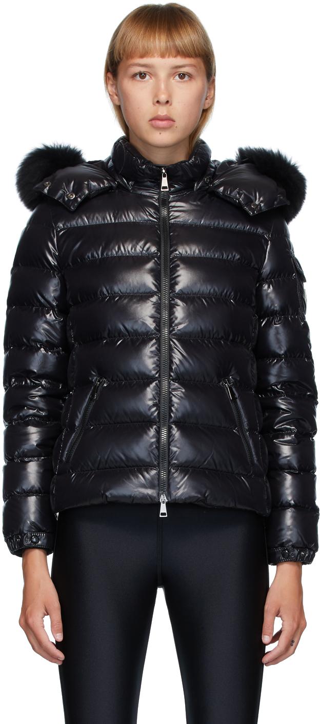 Moncler Badyfur Fur-trim Puffer Jacket in Black | Lyst