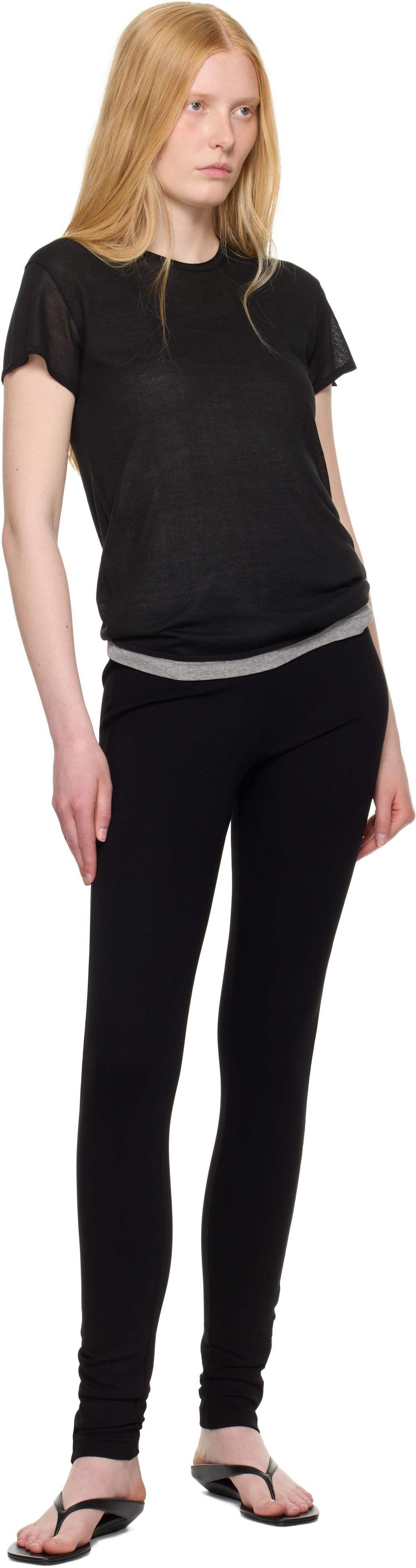 【関税込み】TOTEME ブラック ジップ レギンス Toteme] Zip leggings black ジップレギンス ブラック (toteme
