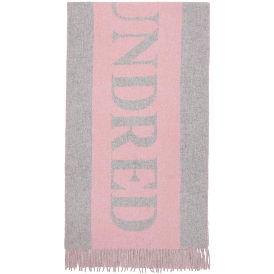 Won Hundred Pink And Grey Wool Vanessa Logo Scarf - Lyst