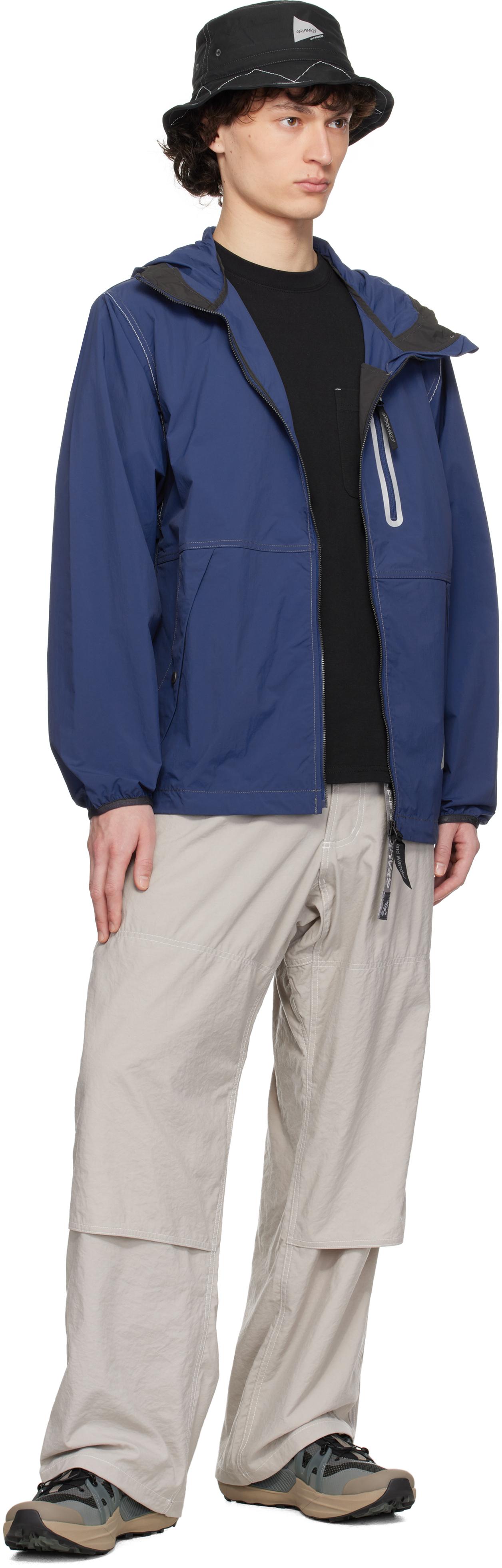 and wander Gramicci Edition Brushed Nylon Jacket in Blue for Men