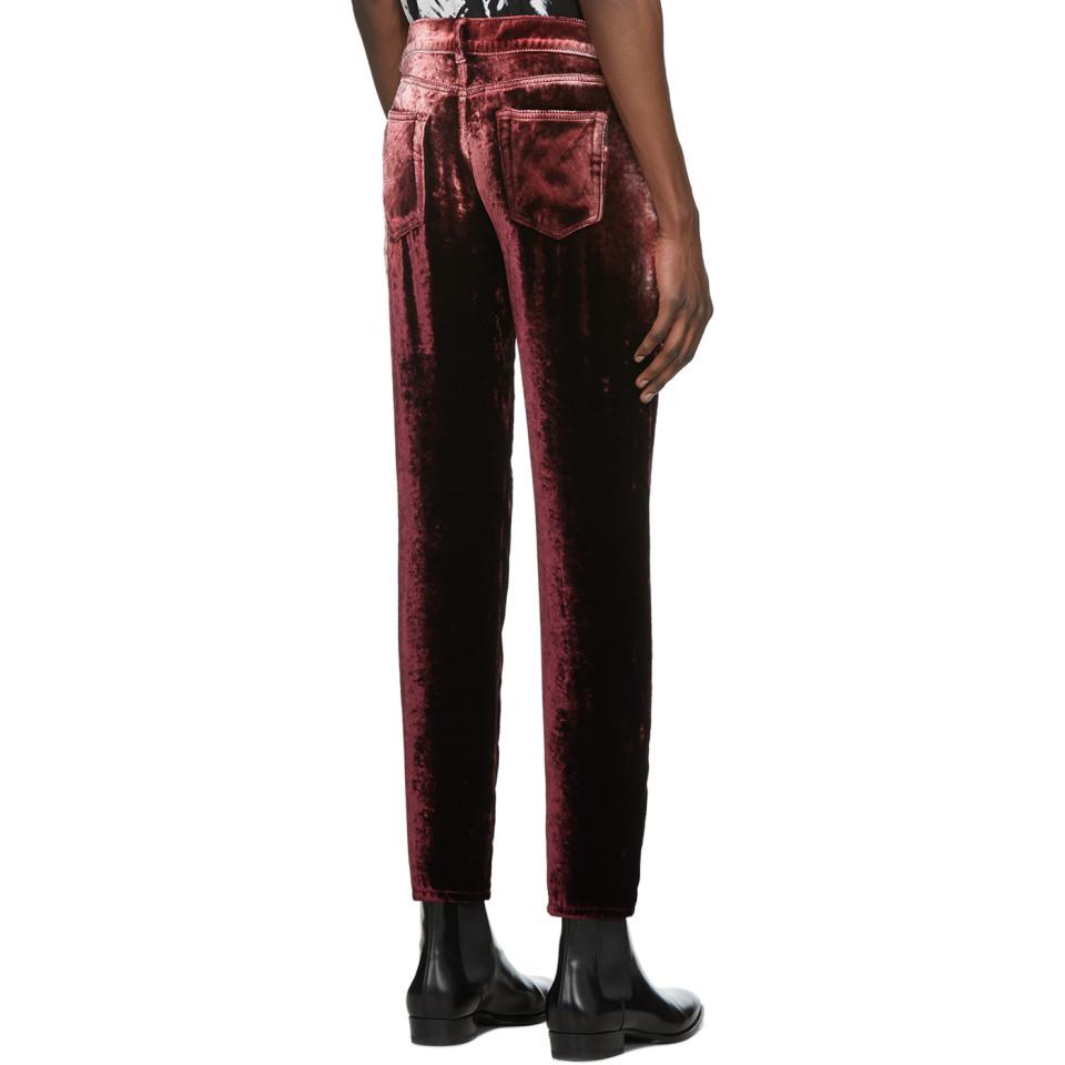 saint laurent velvet pants