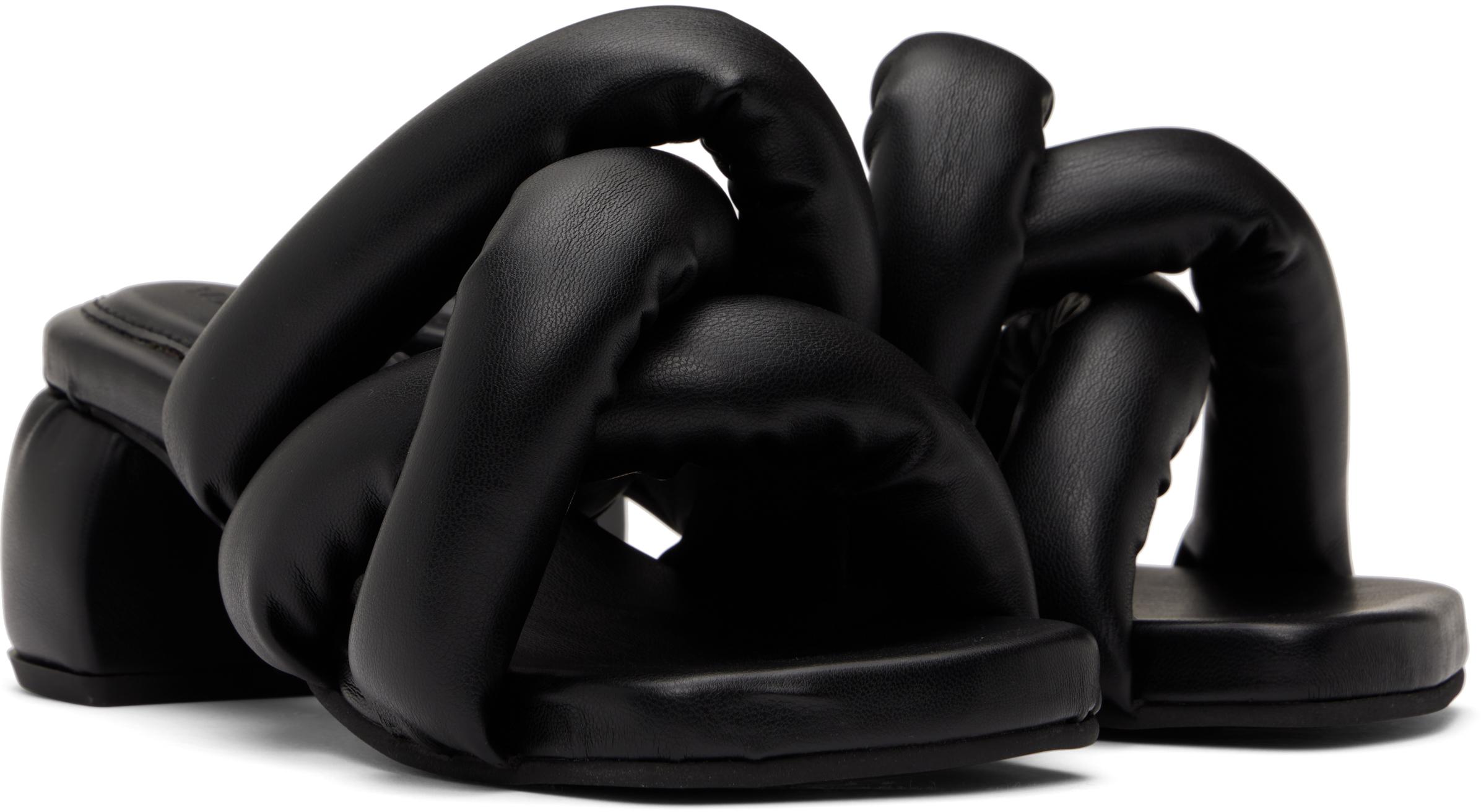 Yume Yume Kitten Sausage Heeled Sandals in Black | Lyst