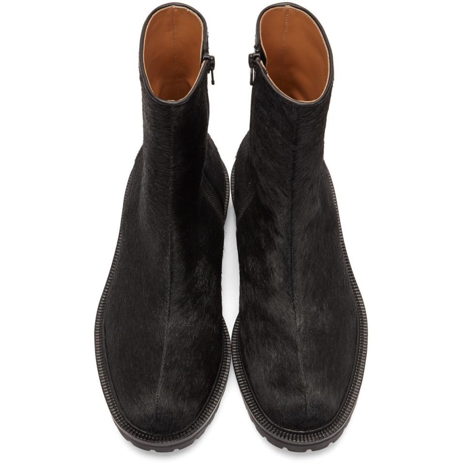 mens pony hair boots
