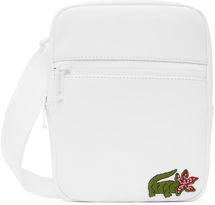 Lacoste White Stranger Things Flat Crossover Bag for Men