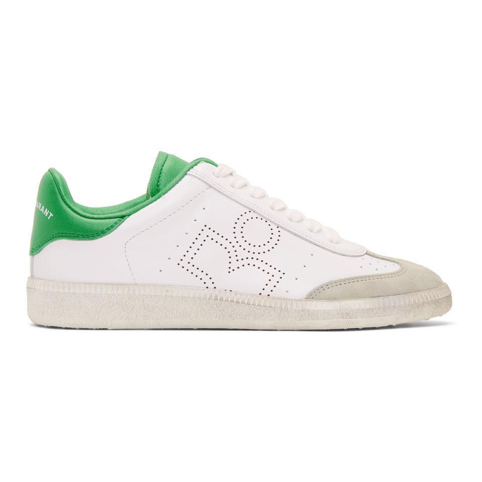 Marant White And Green Sneakers |