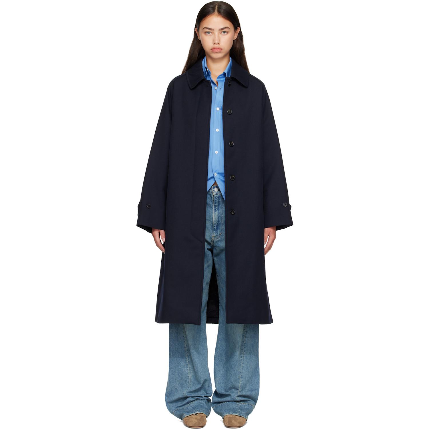 メンズ 【正規品】A.P.C. ネイビーロングコート