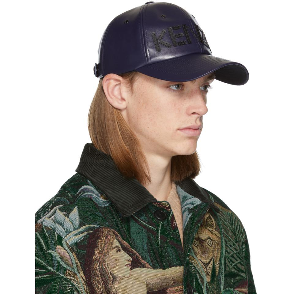 kenzo leather hat
