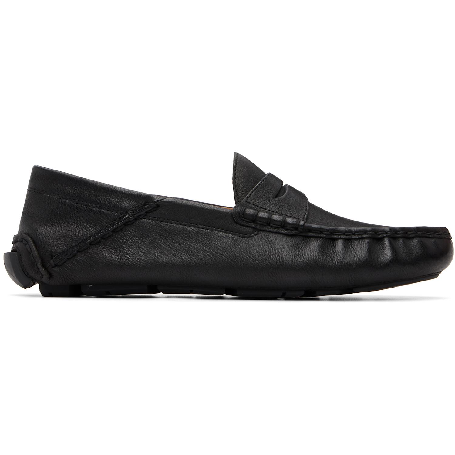 Polo by Ralph Lauren Black Pebbled Leather Slip-Ons Amazon.com | POLO RALPH LAUREN Men main image 4