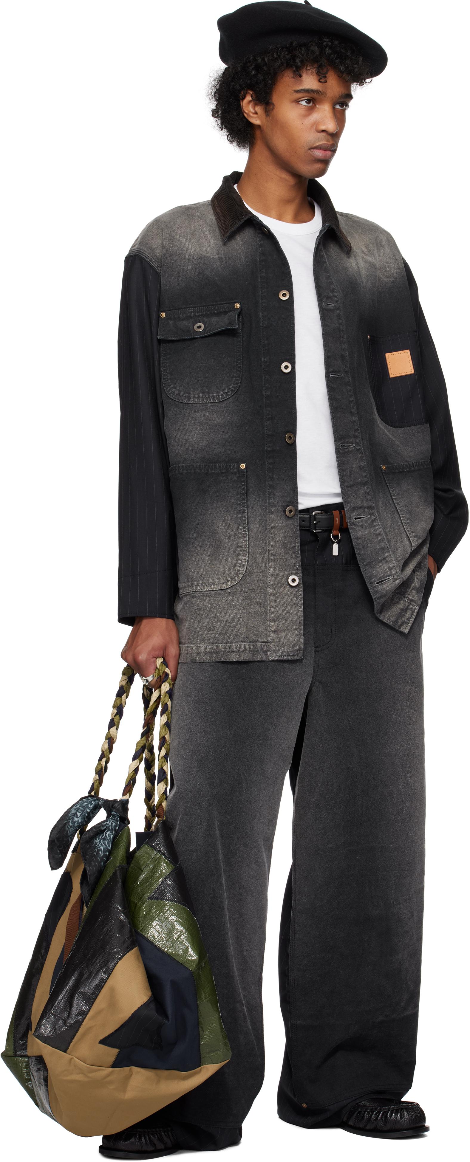 KHOKI Vintage-Effect Work Jacket in Black for Men | Lyst KHOKI Vintage-Effect Work Jacket in Black for Men | Lyst