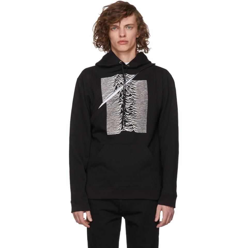 Fred Perry x Raf Simons Printed Patch Hoodie Black