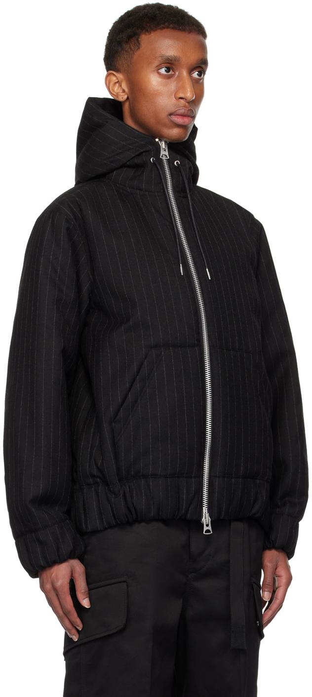 パーカー・フーディ Sacai Chalk Stripe Hoodie sacai-001-BLACK-Chalk-Stripe-