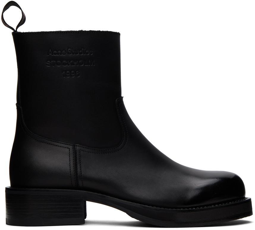 Acne studios hotsell leather boots