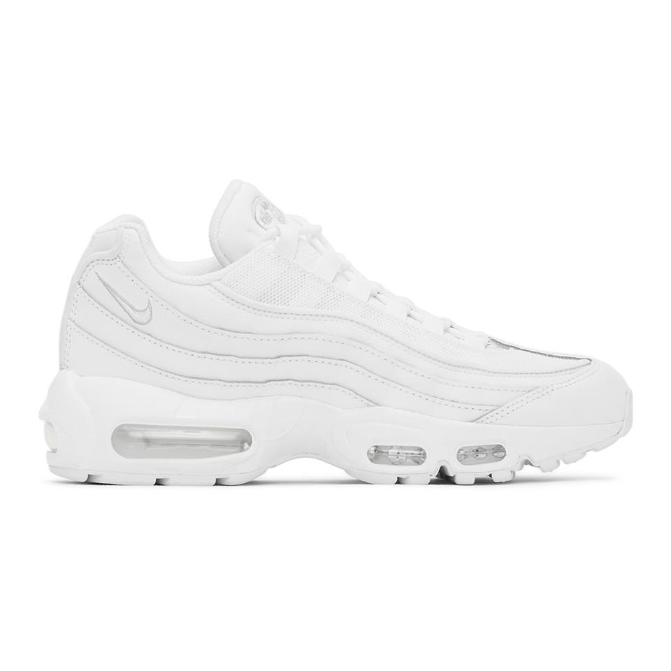 Nike White Air Max 95 Essential Sneakers in wh/Grey (Gray) - Lyst