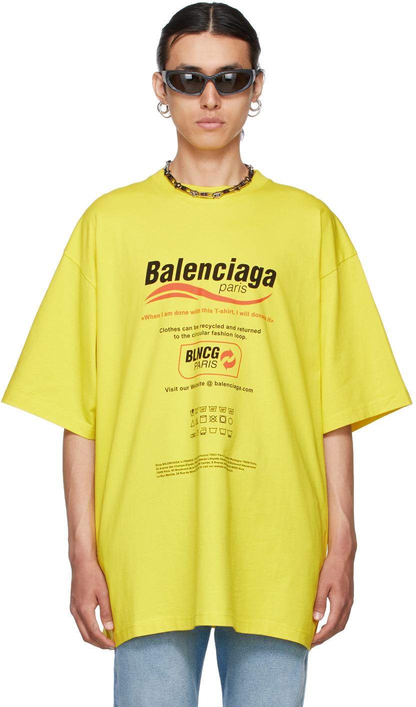 Balenciaga Cotton Dry Cleaning Boxy T-shirt in Yellow/Red (Yellow) for Men  | Lyst Australia