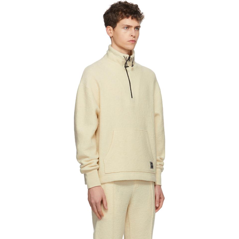 half zip white sweater