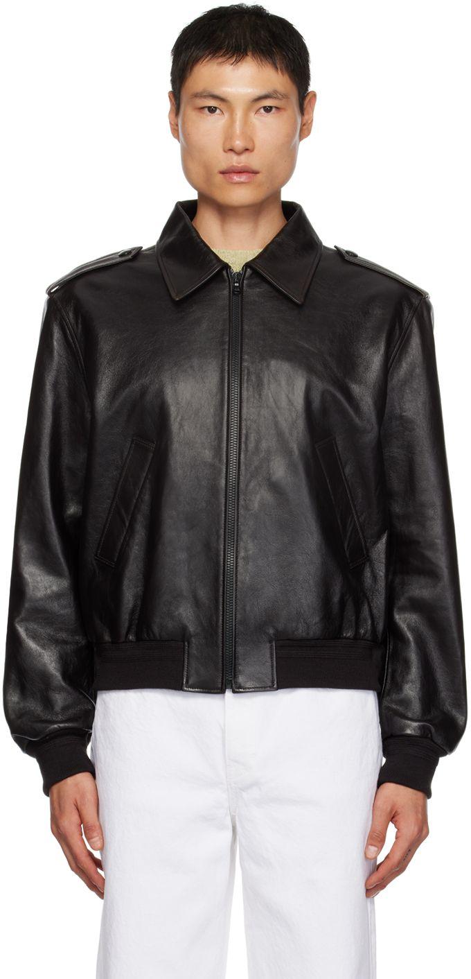 RECTO. Black Zip Leather Jacket for Men | Lyst