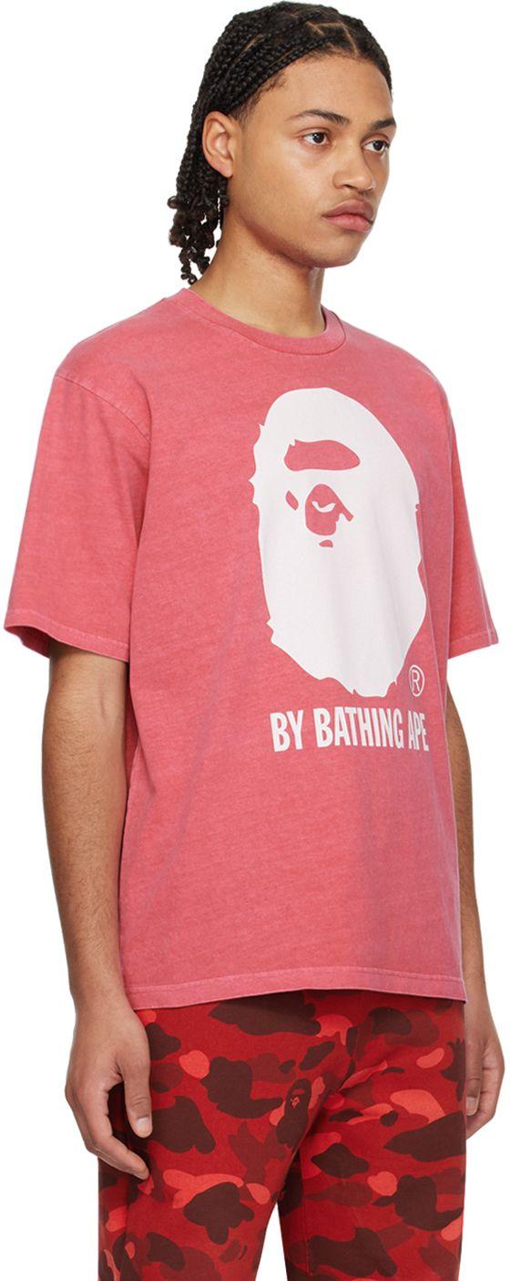 A Bathing Ape Red Overdye T-shirt for Men | Lyst