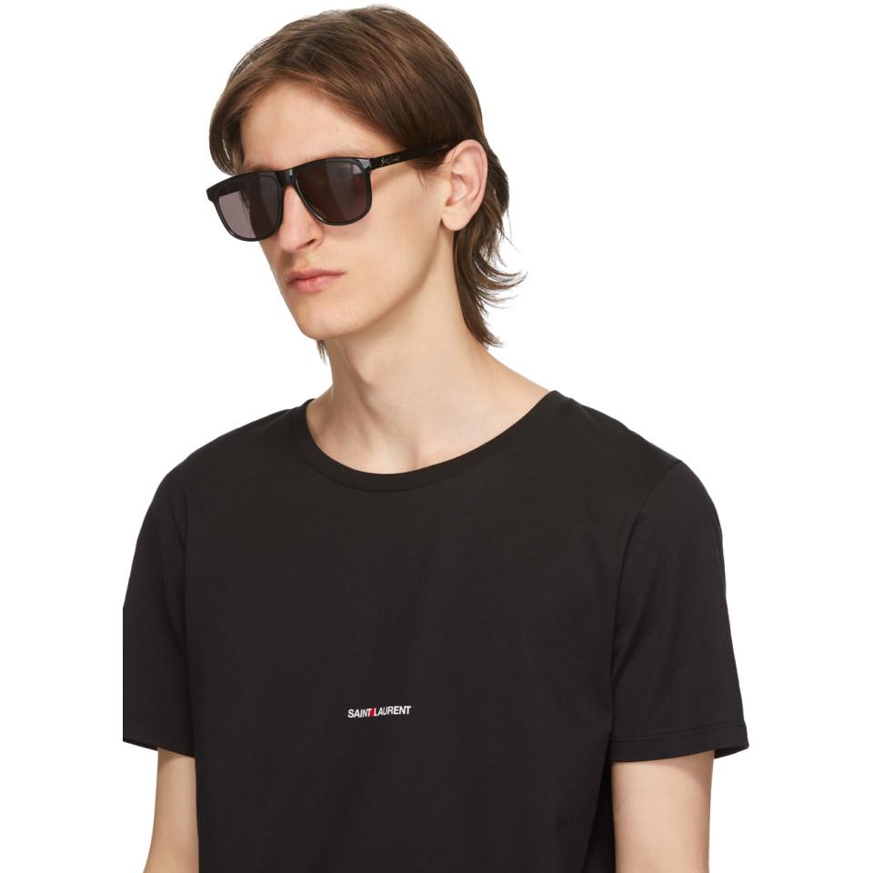 Saint Laurent Black Sl 334 Sunglasses for Men | Lyst