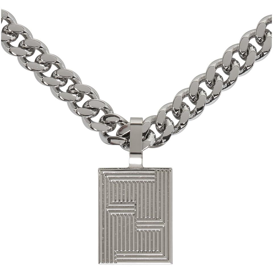Fendi Silver Forever Chain Necklace in 