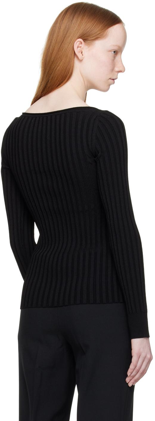 Stella McCartney レディース ブラック Vネックセーター セーター & ニット