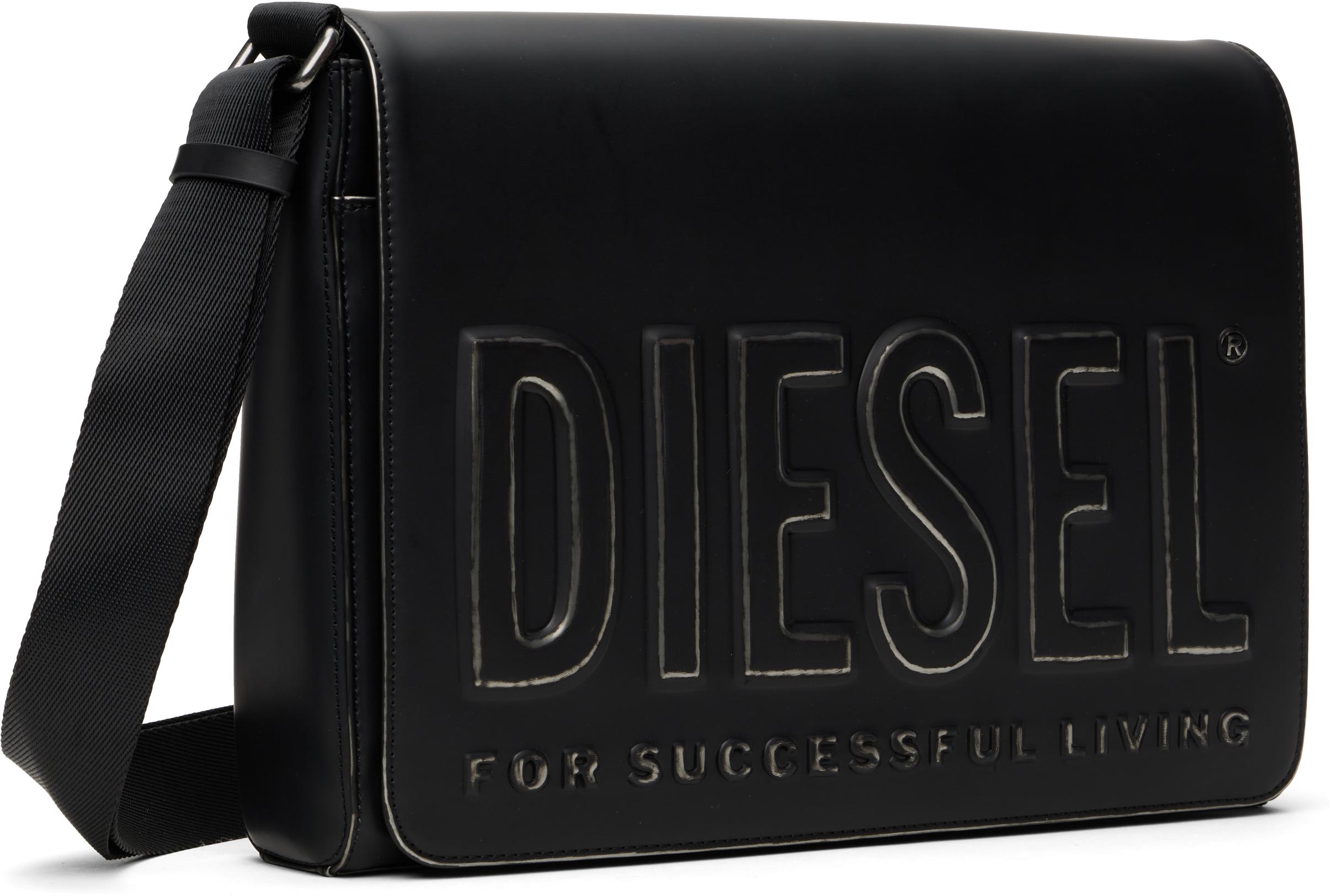 ★送関込み★ Diesel DSL 3D messenger s x Men's Dsl 3D-Messenger bag in brushed PU | Black | Diesel