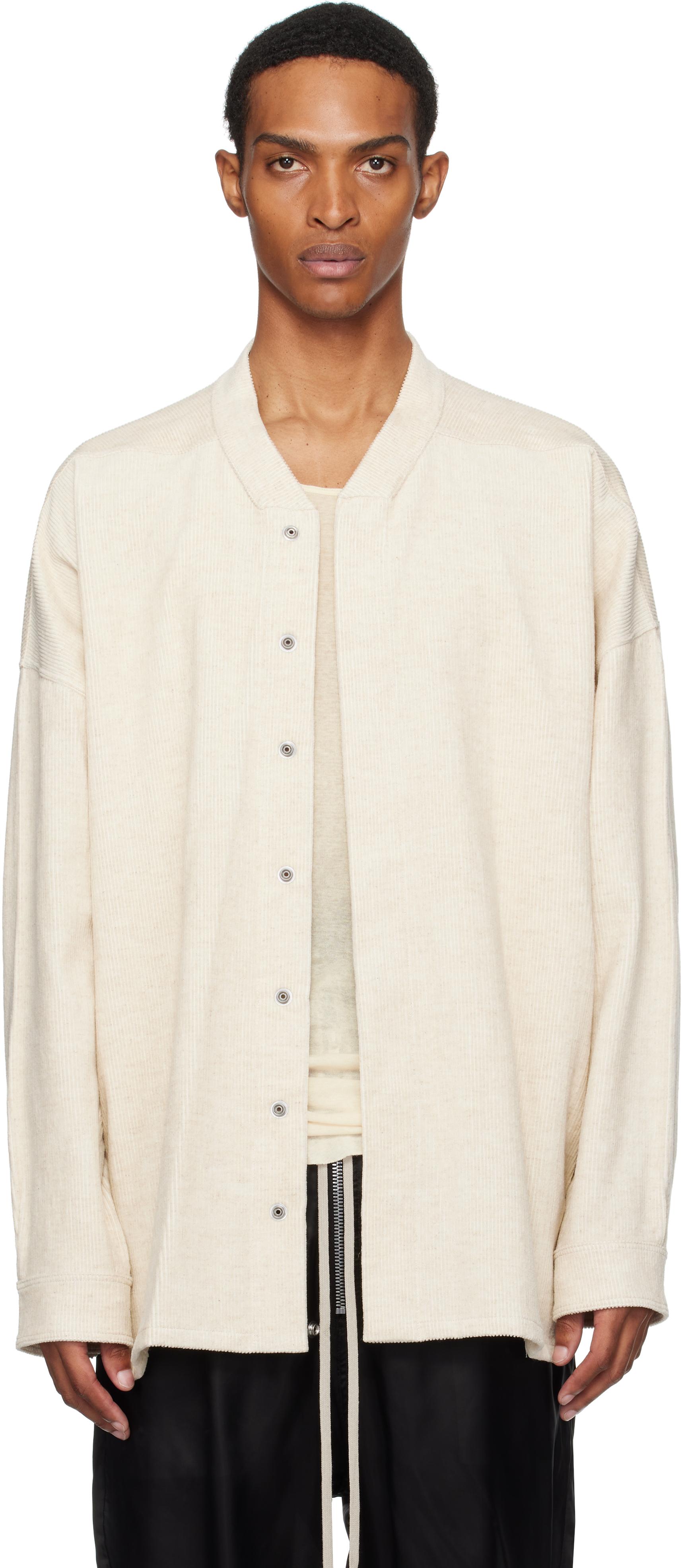 メンズ Rick Owens オフホワイト Concordians Jumbo Faun シャツ 