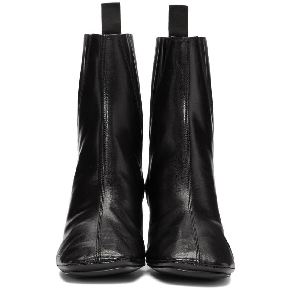 black soft leather boots