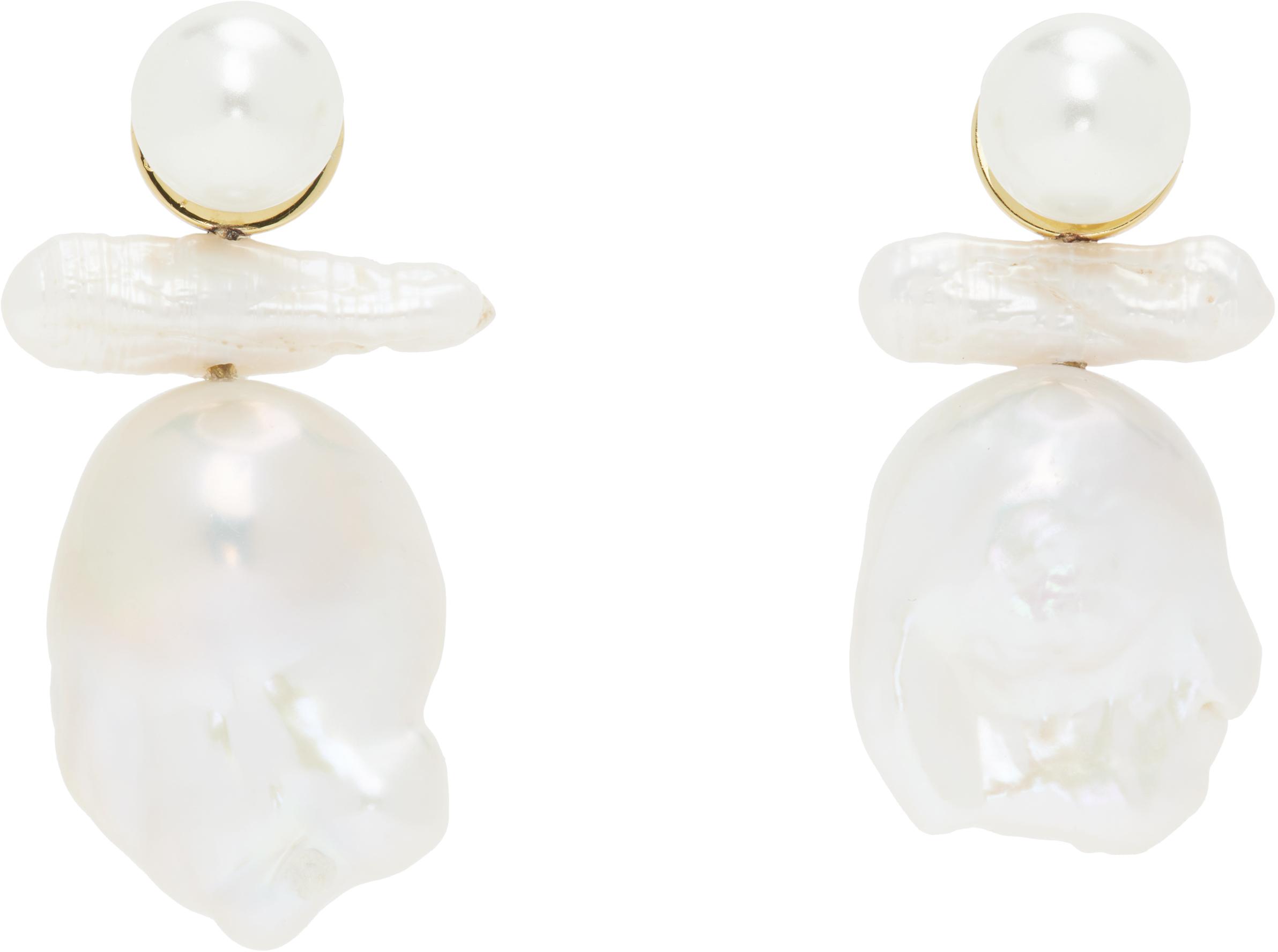 SIMONE ROCHA ピアス フラワー スタッド パール 花 レディース Simone Rocha イヤリング & イヤーカフ | オンライン
