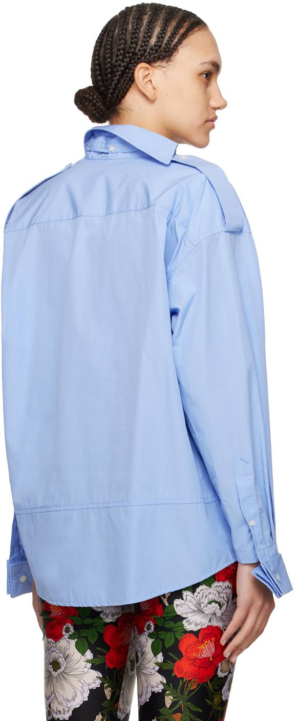 MERYLL ROGGE Deconstructed Shirt in Blue | Lyst Canada