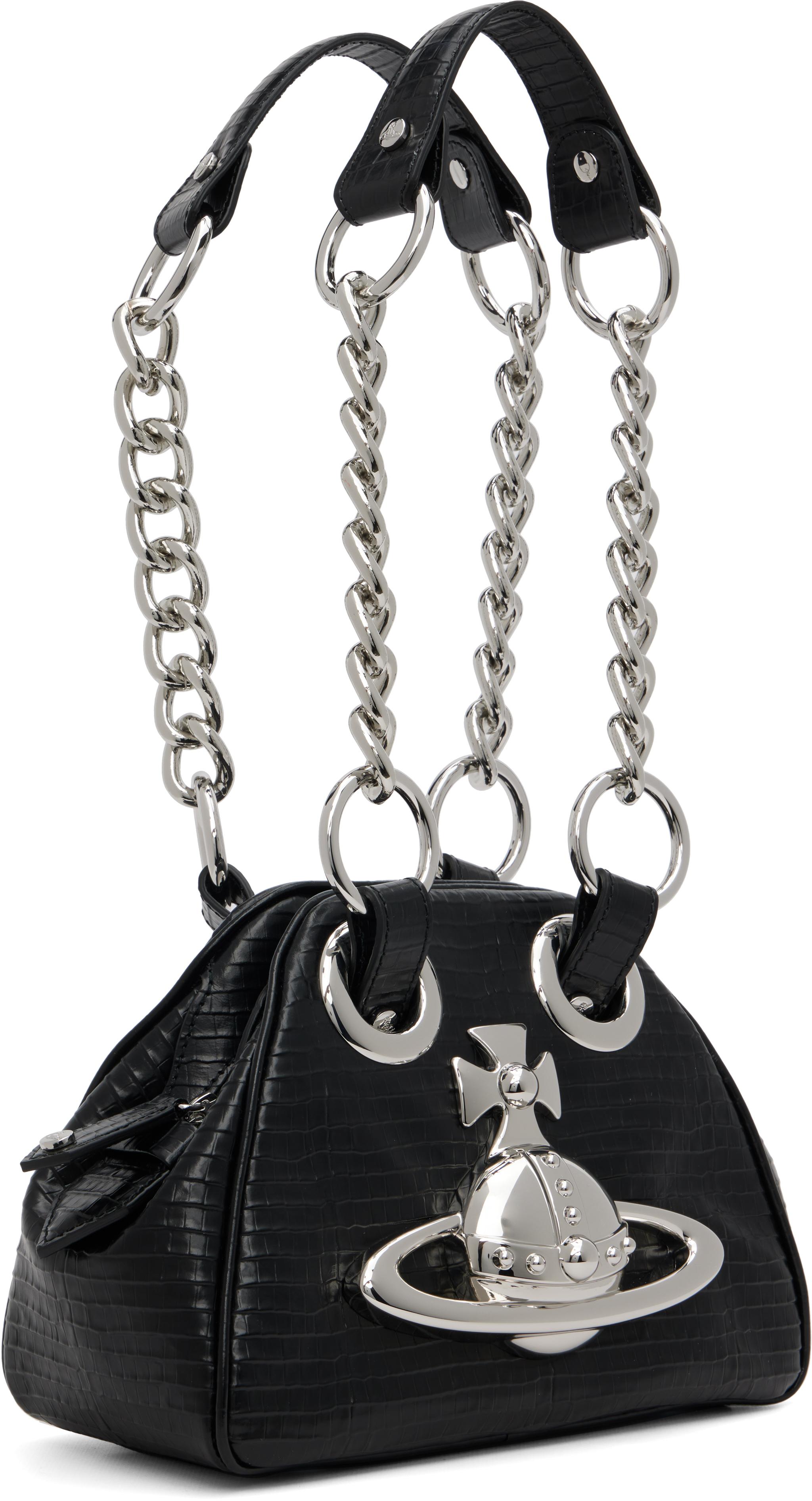 Vivienne Westwood Archive Orb Chain Handbag in Black | Lyst