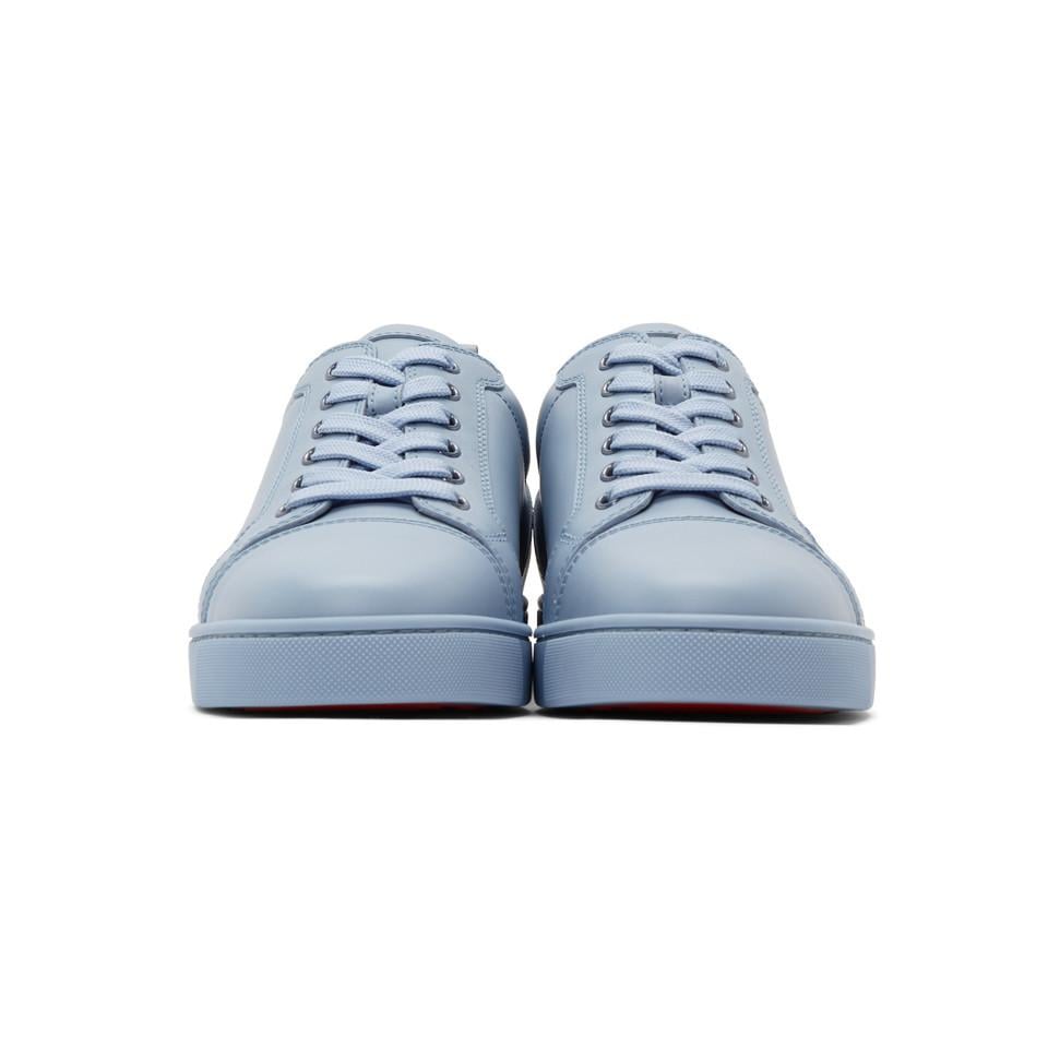Christian Louboutin Leather Blue Louis Junior Sneakers for Men | Lyst