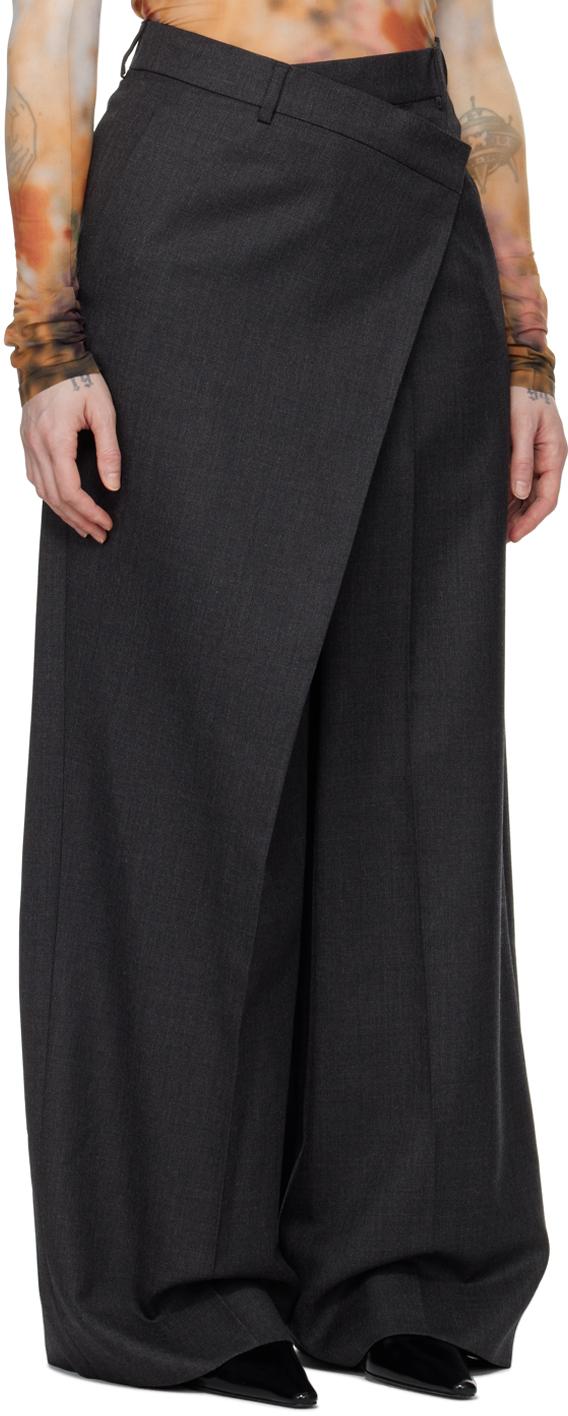 Acne Studios グレー ラップパンツ ブラック | Lyst
