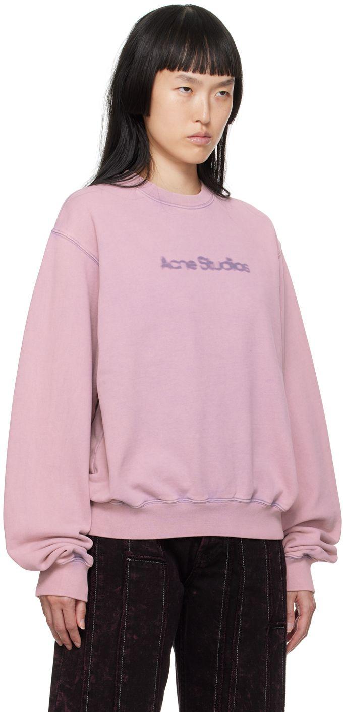 Acne Studios Pink Blurred Sweatshirt Lyst