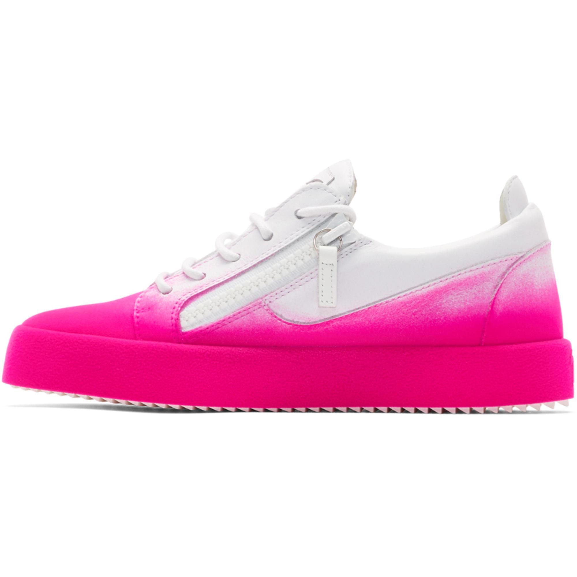 Giuseppe Zanotti White And Pink Flashy May London Sneakers | Lyst