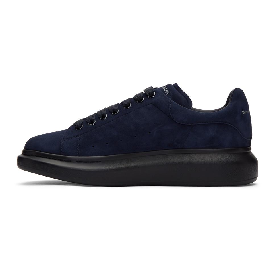 Baskets surdimensionnees bleues Velour Daim Alexander McQueen pour homme en coloris Bleu Lyst