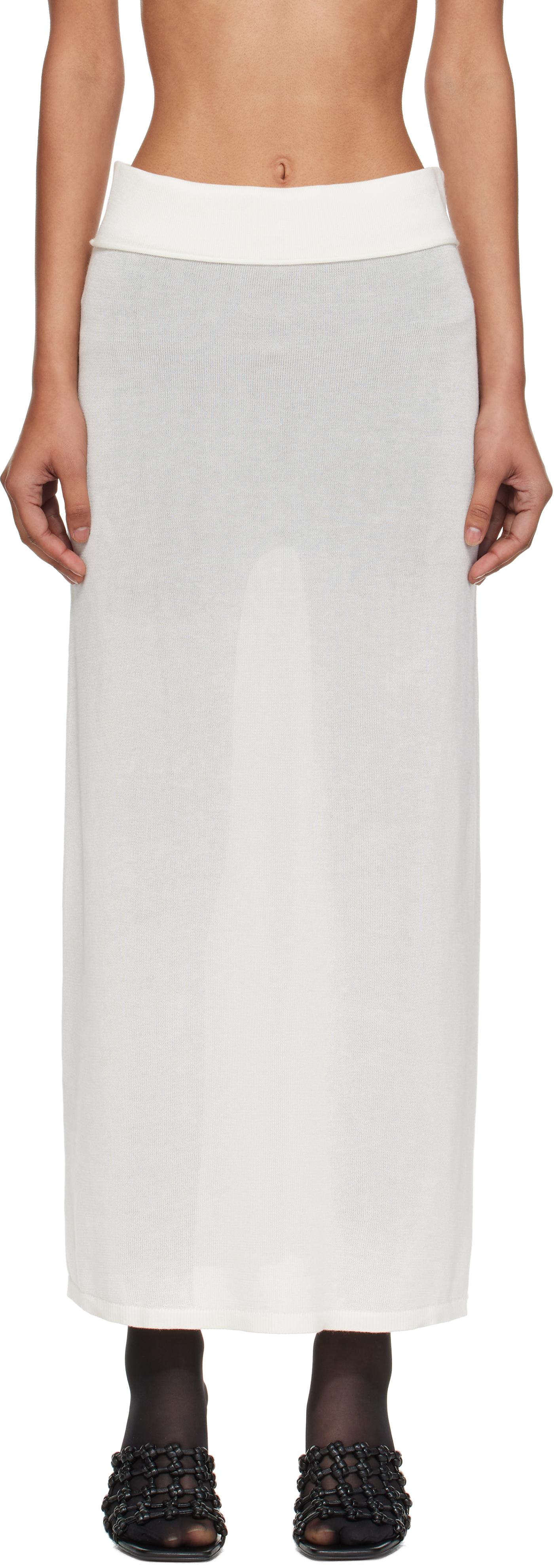 スカート TOTEME Woman Skirt White 252WRT0427FB0372 047 Cream Draped skirt TOTEME - Vitkac Canada