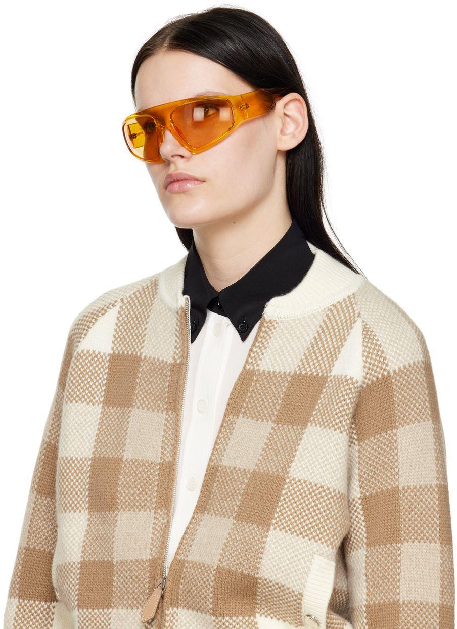 Burberry Orange Auden Sunglasses in Yellow | Lyst