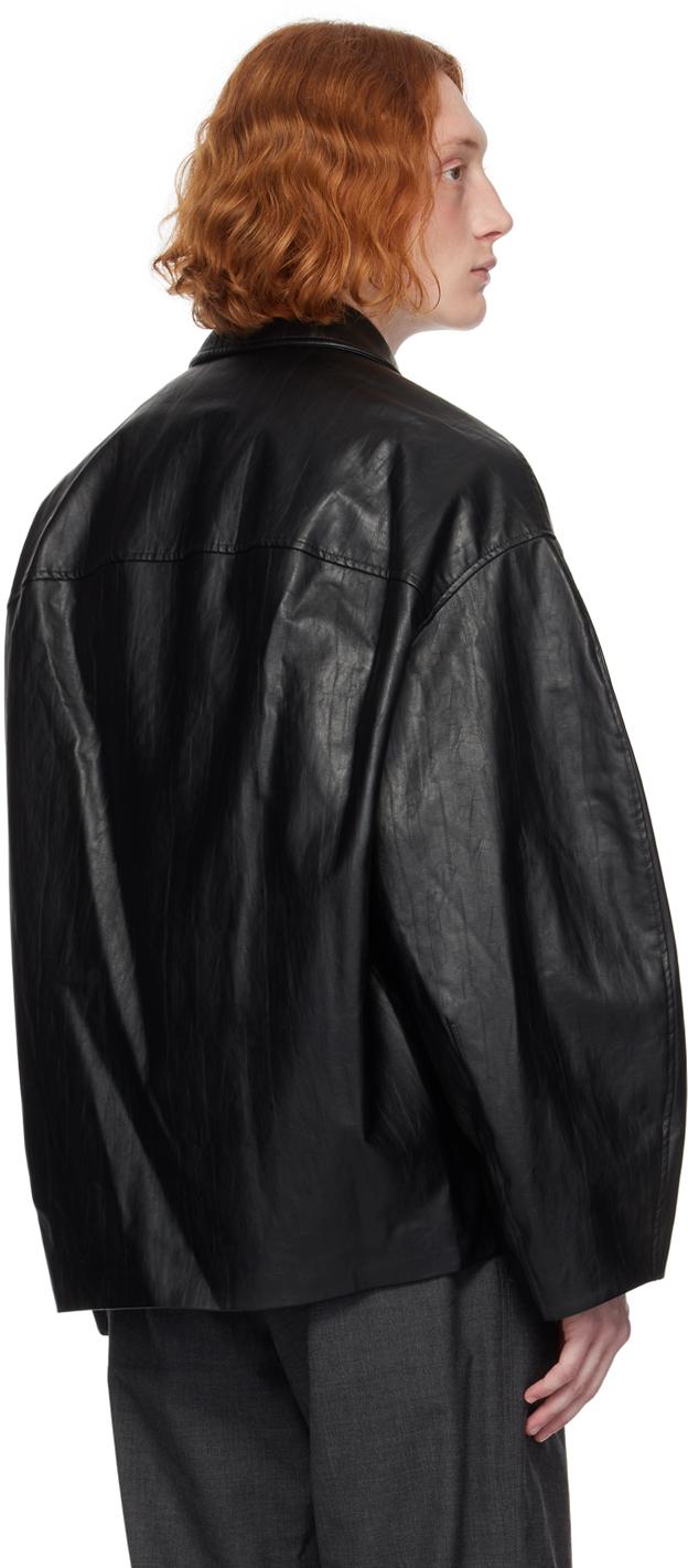 LE17SEPTEMBRE Buttoned Faux-Leather Jacket in Black for Men LE17SEPTEMBRE Buttoned Faux-Leather Jacket in Black for Men