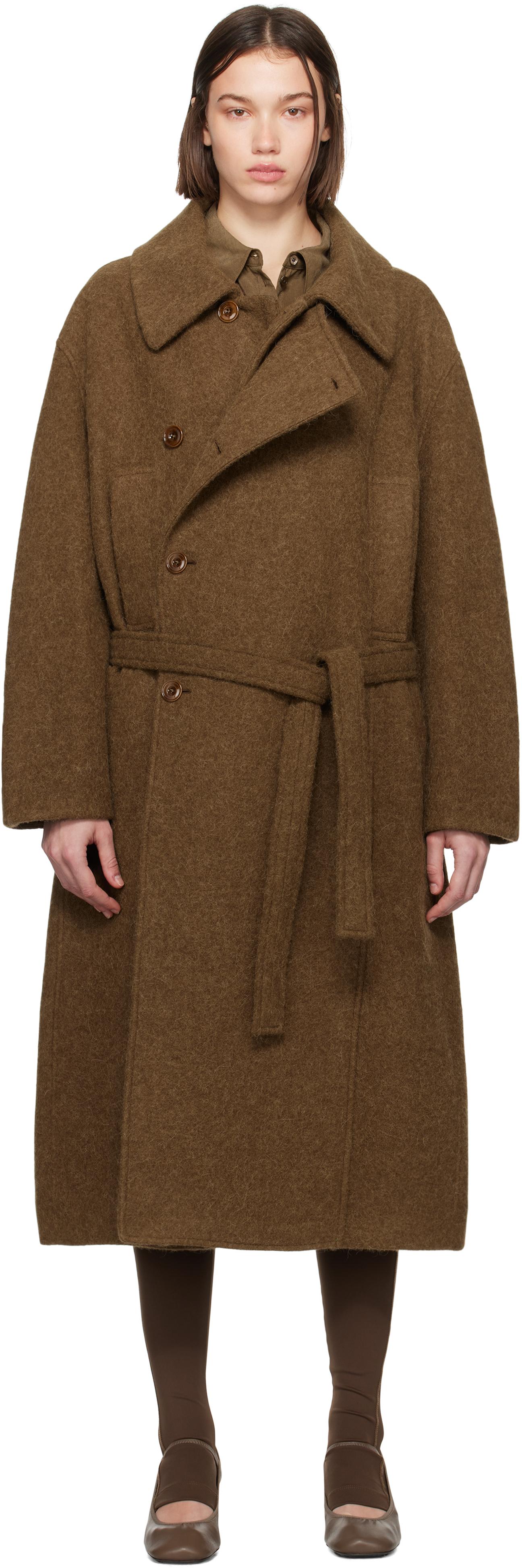 Rick Owens レディース ブラウン Sail コート コート Rick Owens レディース ブラウン Sail コート コート