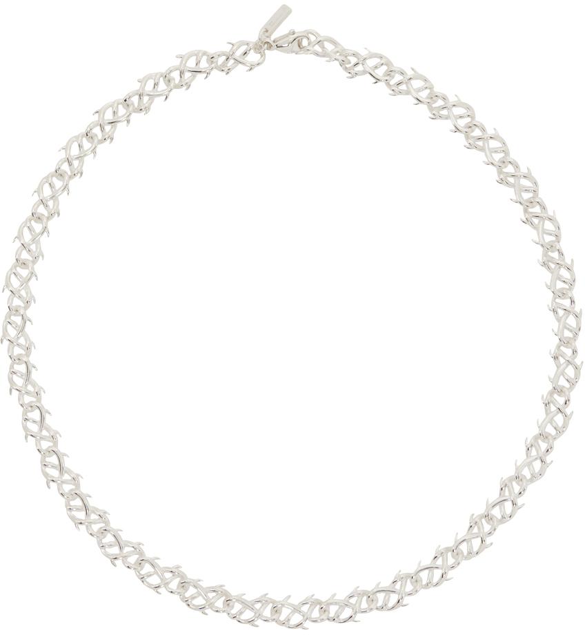 Hatton Labs メンズ メタリック シルバー Thorn Link ネックレス 