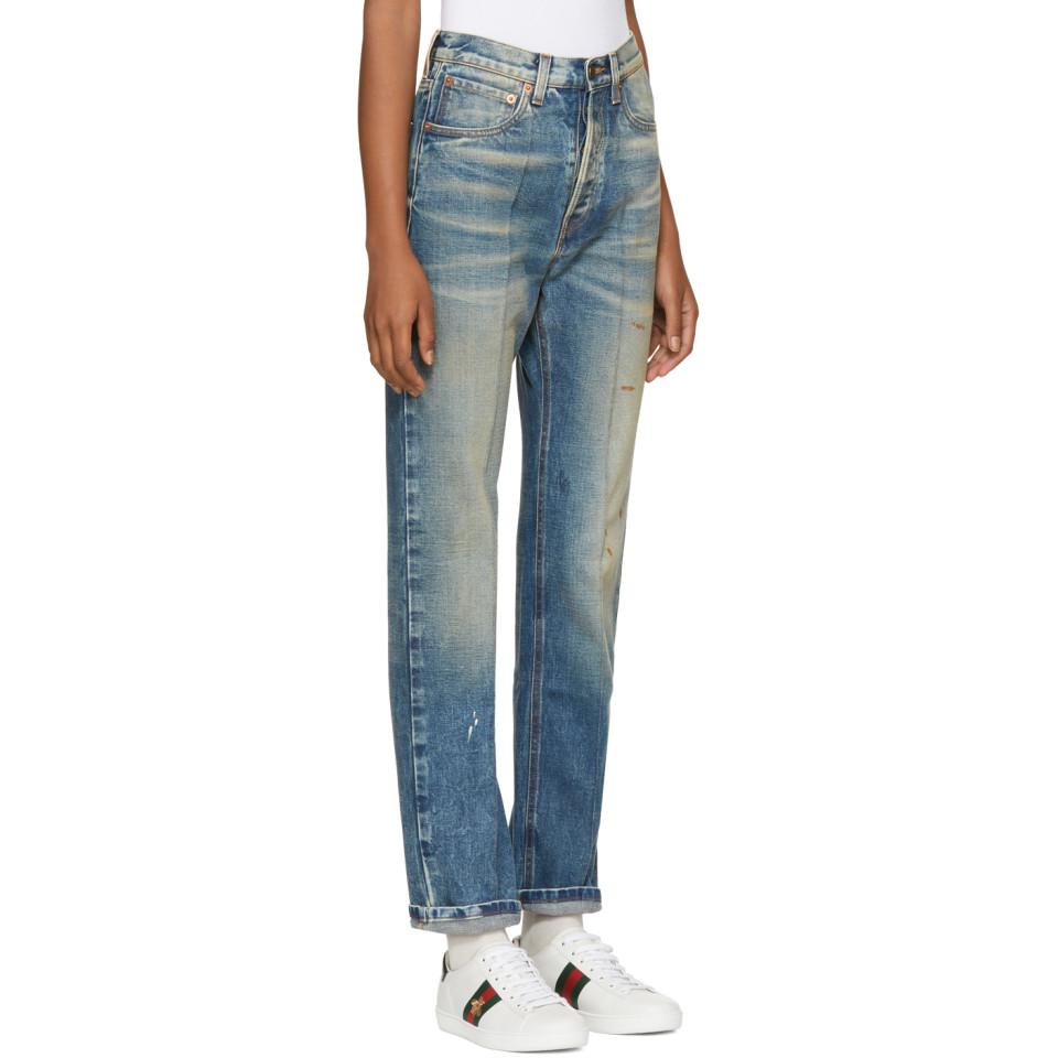 gucci butterfly jeans